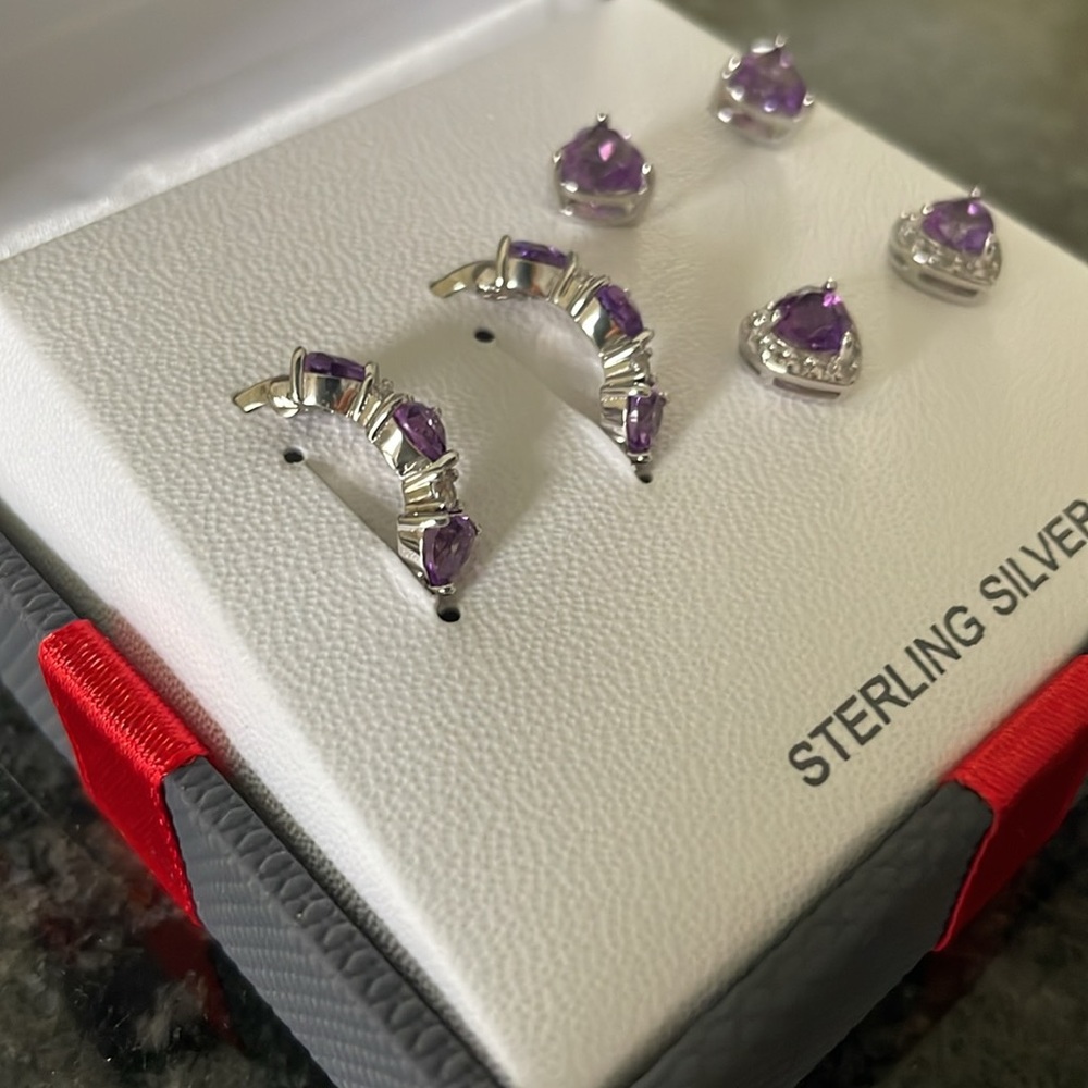 Amethyst Earring Set - Picture 3 of 9